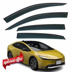 Set Of 4 STICK-ON Wind & Rain Deflectors For TOYOTA PRIUS 2023 2024 2025 2026 2027 Models.New PRIUS XW60 Rain Guards