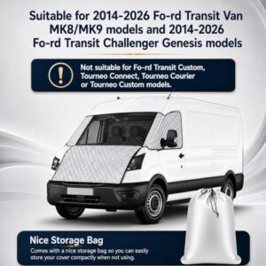 Motorhome Front Window Cover with Storage Bag