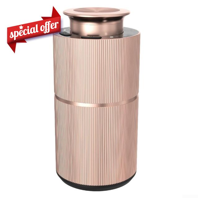 Waterless Car Diffuser for battery Operated Nebulizer for Essential Oils Set - Cordless Air Freshener Vent Clip Alternative with for smart Auto On Off for Vehicles Silver(Gold)