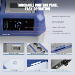 Portable Camping Fridge DC 12v/24v Freezer for picnic