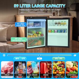 47x45x63cm Low Noise Fridge for Motorhome Caravan Camping