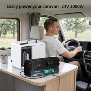 Power Inverter 24v to 240v with 4 AC Outlets