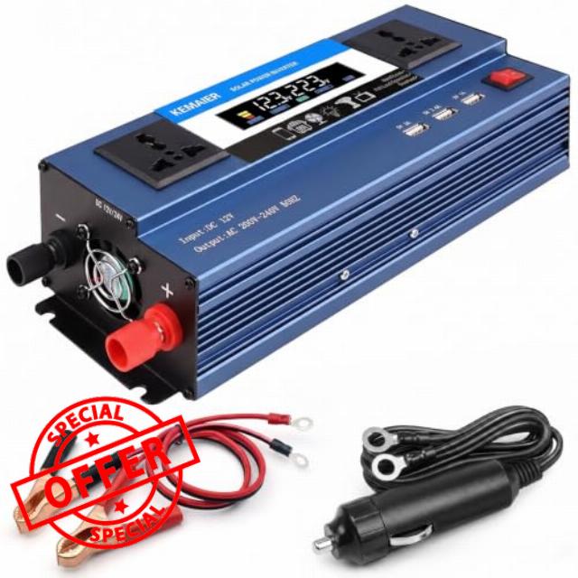 2600W Power Inverter 12V to 240V — Modified Sine Wave Car Inverter DC 12V to AC 240V with LED Display