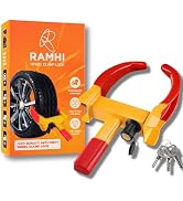 RAMHI Steering Wheel Lock with Faraday Pouch for Car Keys |Upgraded Anti-Theft Protection, Univer...